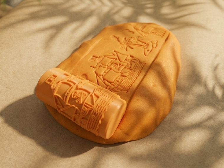 Pirate Texture Roller - Ship, Island & Parrot