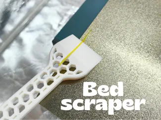 3D Printer Bed Scraper, hexagon pattern (2 Angles)