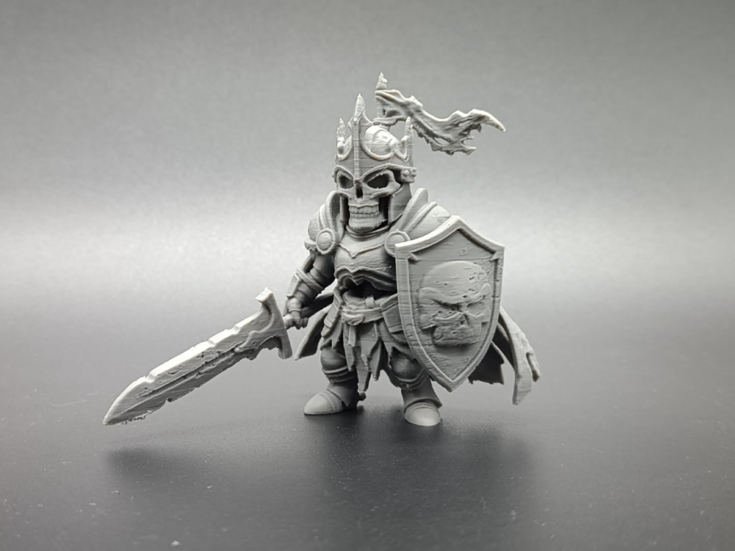 Fantasy Skeleton Warrior Figurine - Undead Knigh