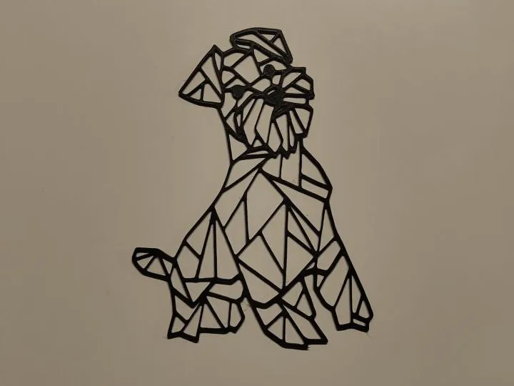 Déco murale fox-terrier low poly