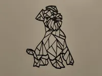 Déco murale fox-terrier low poly — photo 1