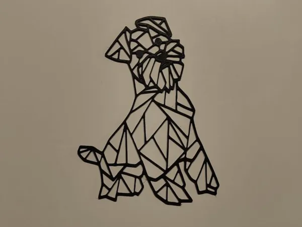 Déco murale fox-terrier low poly