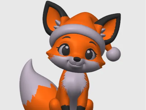 cute christmas fox