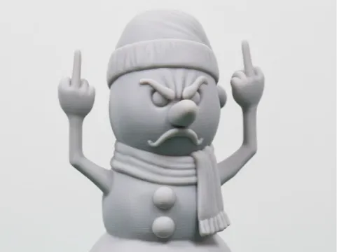 Angry Snowman Christmas Decoration 