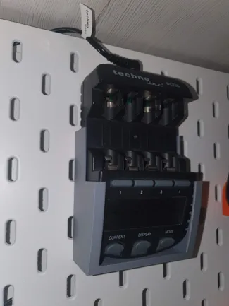 Ikea Skadis mount for a BC700 or Voltcraft IPC-1L battery charger