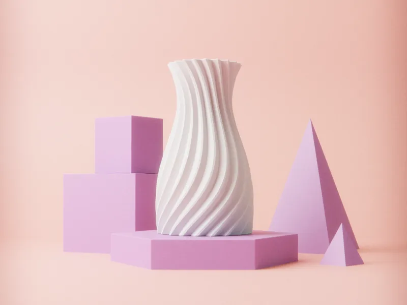 Vase with Twisted Grooves