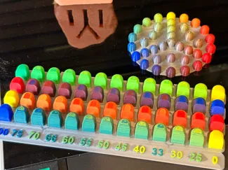 Bambu Spectrum - 2 color mixing test piece for BBL