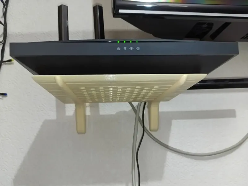 A shelf for the router