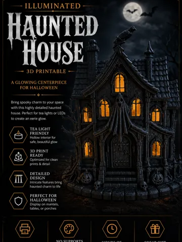 Figura decorativa: Illuminated Haunted House — vista de referencia 2