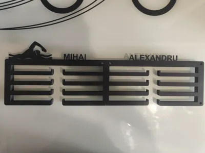 Custom medal holder - Swimming edition 50 cm