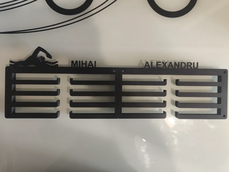 Custom medal holder - Swimming edition 50 cm