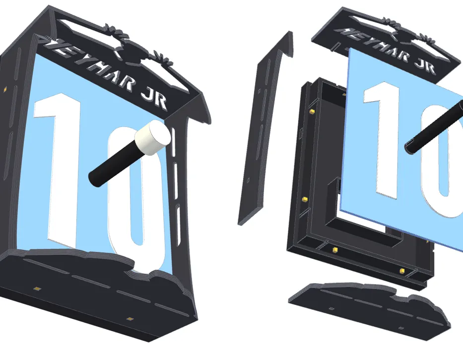Neymar Jr projection lamp - Free 3D Print Model - MakerWorld