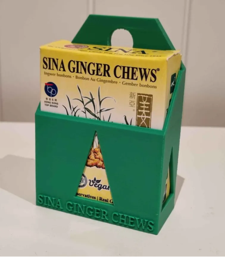 Sina Ginger Chews candy carrying case