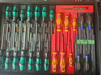 Gridfinity Presch VDE Screwdriver Inserts