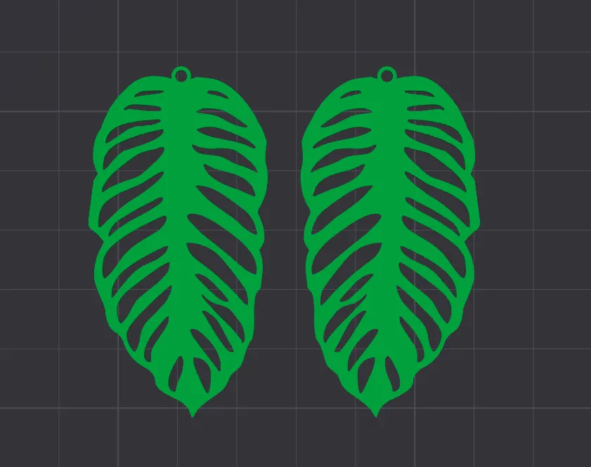 Monstera Esqueleto Earrings view 3