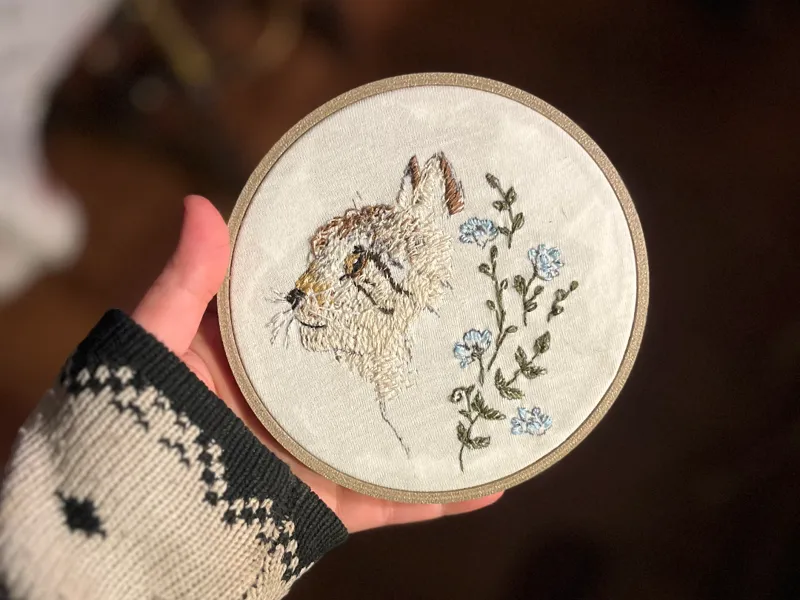 Embroidery hoop frame