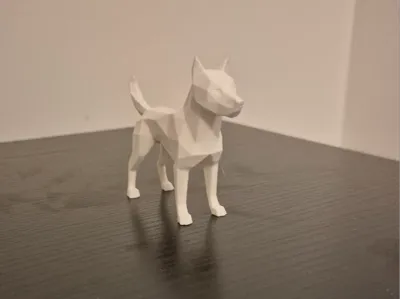 Low Poly Basenji Dog