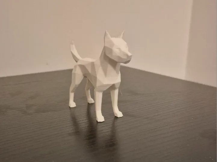 Low Poly Basenji Dog