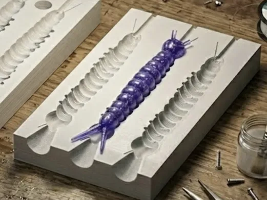 Micro Worm 40mm – Finesse Soft Bait Mold