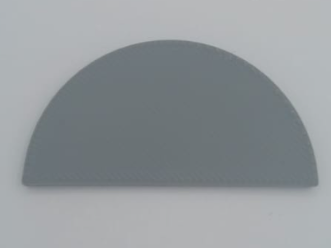Flat 2D semi circle shape