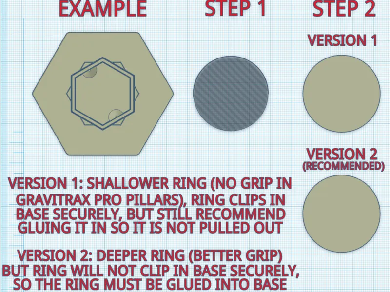 Hex Ring Module for GraviTrax-Compatible Tiles