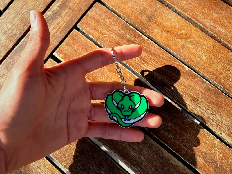 Cute Snake Keychain – Cartoon Style Animal Keyrin