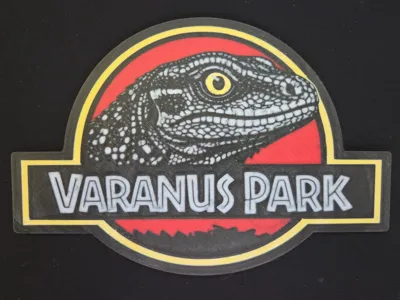 Varanus Park Plaque – Jurassic Park-inspired