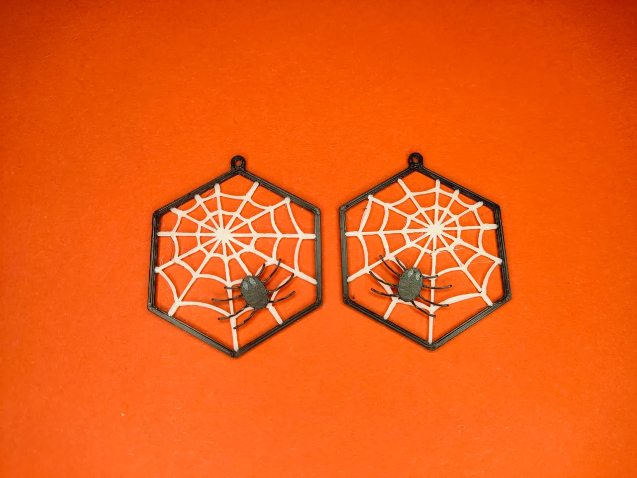 spiderwebs with spider - earring collection view 2