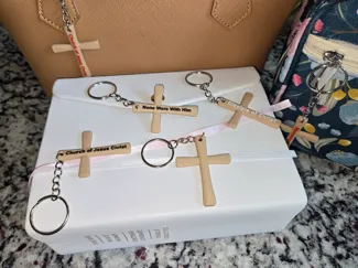 Christian Cross Keychain