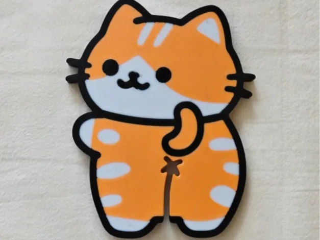 Orange Cat Butt Bread Clip
