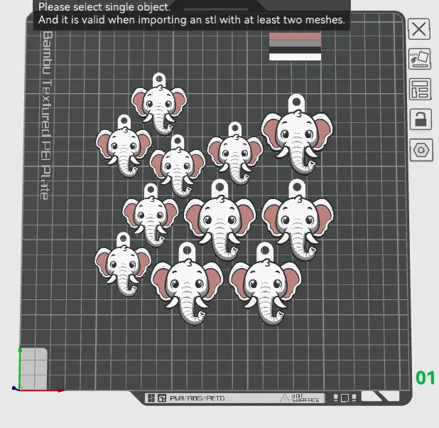 Elephant Earrings or Keychain view 3