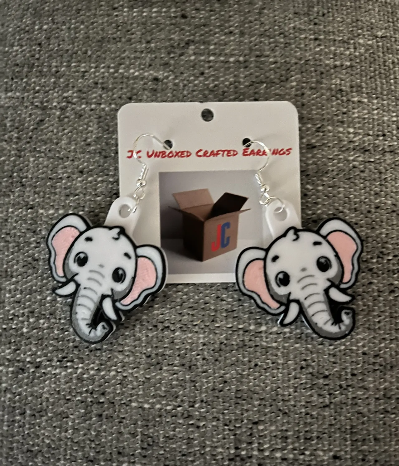 Elephant Earrings or Keychain view 2