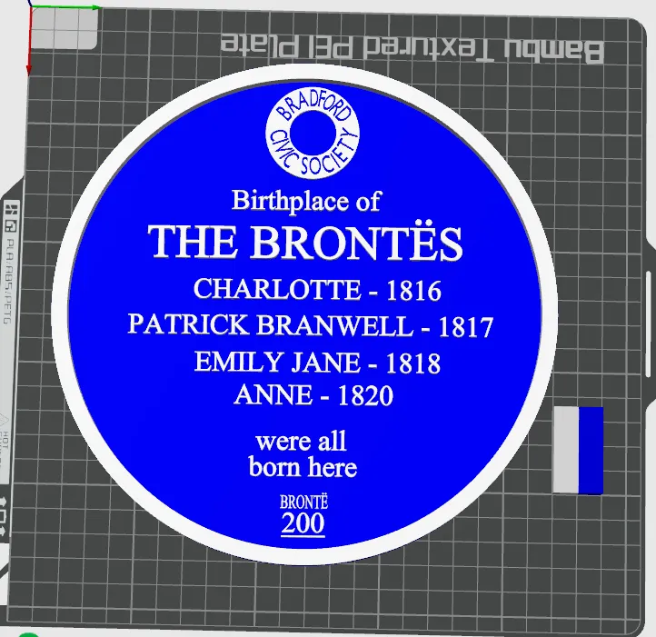 English heritage plaque - Bronte house