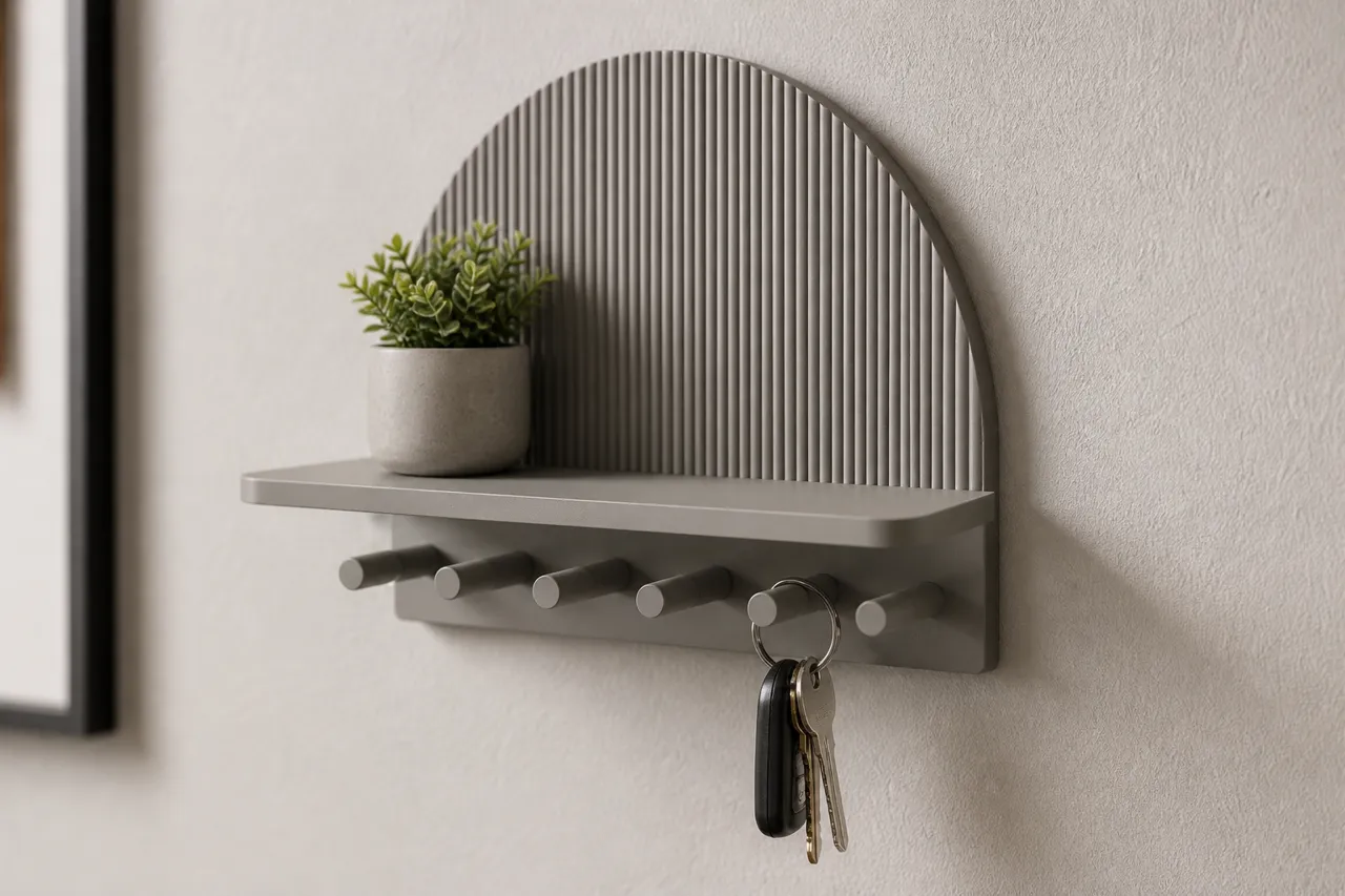 ArchLine Wall Shelf & Key Holder view 4