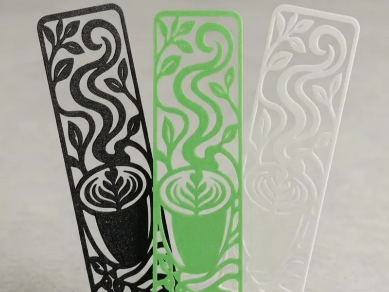 Cozy Coffee Cutout Bookmark | Fast Single-Color