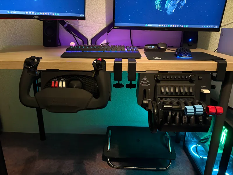 Honeycomb Alpha and Bravo under desk mounts 