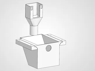Poop Chute and Bin