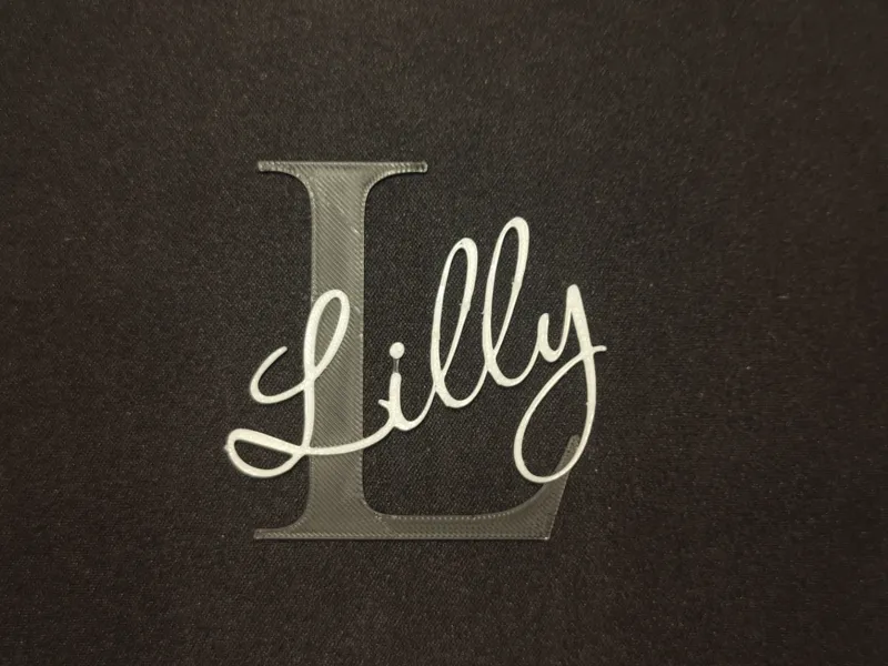 Door Name, Door Sign "Lilly" – 2-Color, 6mm Thick