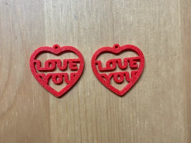 Love You Heart Earrings