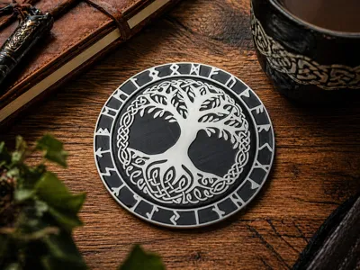 Yggdrasil Runes Coaster