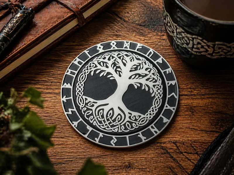 Yggdrasil Runes Coaster