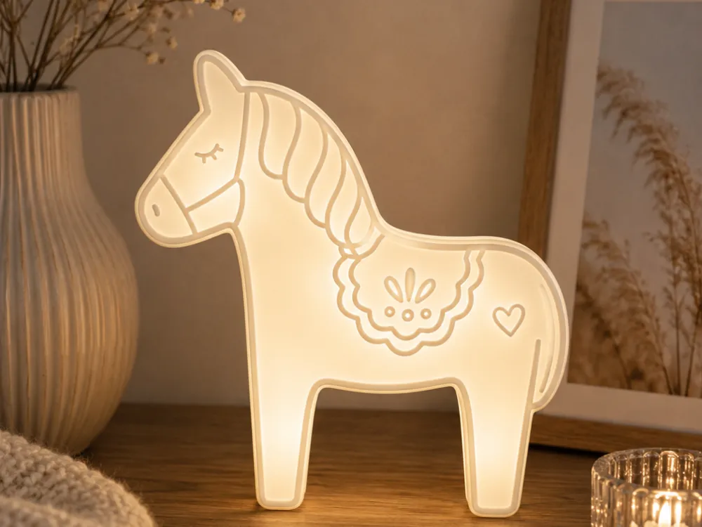 Accesorio de iluminación decorativa: Dala Pferdelicht LED. Referencia del modelo original.