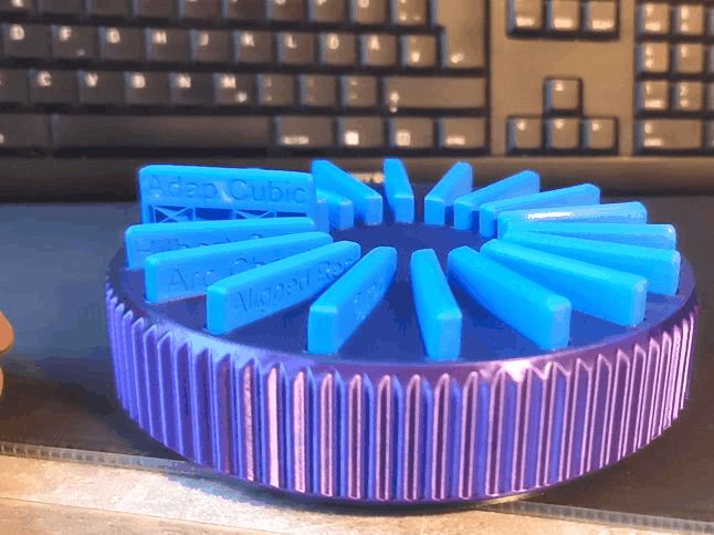 Spinning Infill Swatch Display - Bidirectional