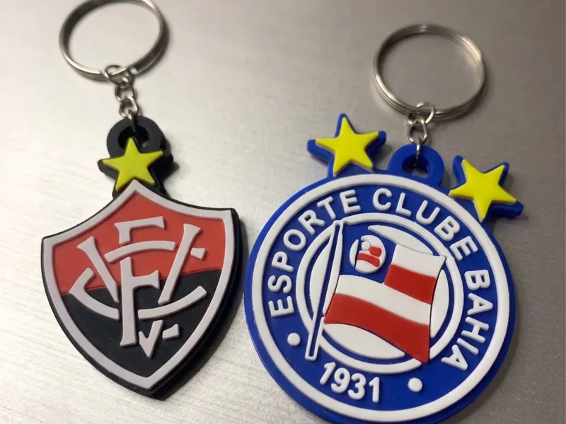 Chaveiro Time Bahia e Vitória (Com estrelas)