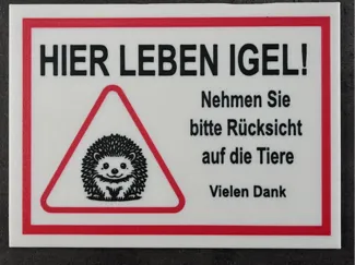 Igel Schild