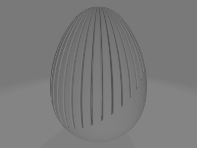 Miniatura 2 do modelo 3D Ribbed Easter Eggs - Lightweight Decorative Set