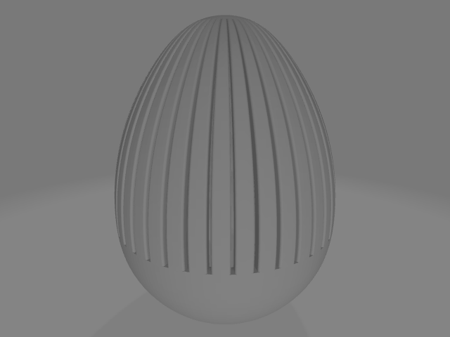 Miniatura 3 do modelo 3D Ribbed Easter Eggs - Lightweight Decorative Set