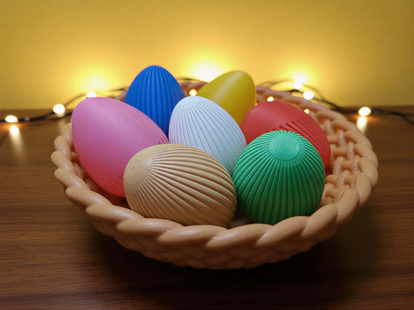 Ribbed Easter Eggs - Lightweight Decorative Set