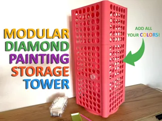 Modular Diamond Painting Storage Tower & Turntable