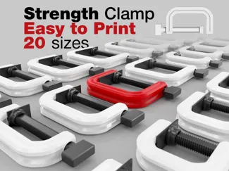 Strong Clamp | Easy to Print | 20 Sizes